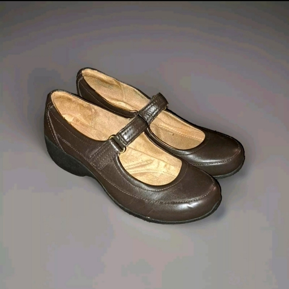 Naturalizer Jessamy Women 8.5 Brown Leather Comfort Mary Jane Shoes SB2#25